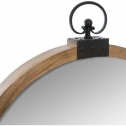 ATMOSPHERA Miroir En Bois Gousset - Bois -Miroir Soldes Boutique 15106120 3