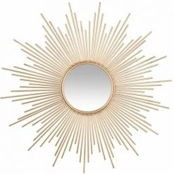 Miroir Soleil Tube Doré D99 - Atmosphera - Doré -Miroir Soldes Boutique 15255004 3