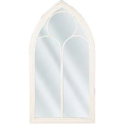 BELIANI Miroir En Métal Blanc 113x62 - Blanc