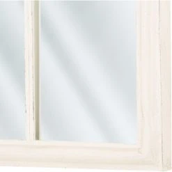 BELIANI Miroir En Métal Blanc 113x62 - Blanc -Miroir Soldes Boutique 15360423 4