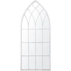 BELIANI Miroir En Métal Gris 115x50 - Gris