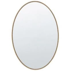 BELIANI Miroir En Bois D'ingénierie Doré 83x57 - Doré