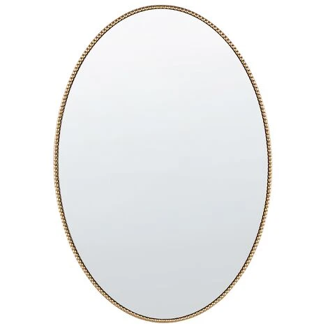 BELIANI Miroir En Bois D'ingénierie Doré 83x57 - Doré 3 BELIANI Miroir En Bois D'ingénierie Doré 83x57 - Doré