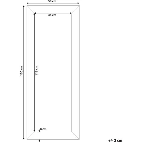 BELIANI Miroir En Plastique Noir 130x50 - Noir 5 BELIANI Miroir En Plastique Noir 130x50 - Noir – Image 3