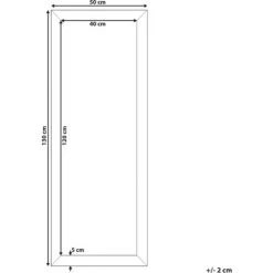 BELIANI Miroir En Plastique Argenté 130x50 - Argenté -Miroir Soldes Boutique 15566792 3