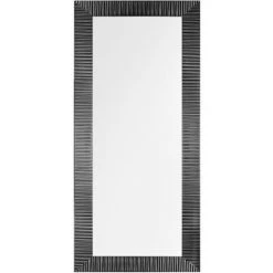 BELIANI Miroir En Plastique Noir 130x50 - Noir