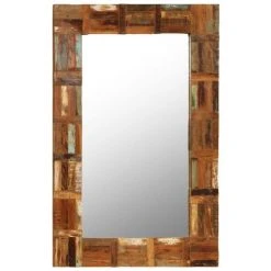 VidaXL Miroir Mural Bois De Recuperation Massif 60 X 90 Cm -Miroir Soldes Boutique 15592307 2