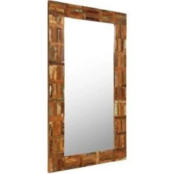 VidaXL Miroir Mural Bois De Recuperation Massif 60 X 120 Cm -Miroir Soldes Boutique 15592319 2