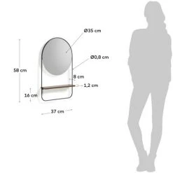 Kave Home - Miroir Marcolina En Acier Et MDF 37 X 58 Cm - Noir 7 Kave Home - Miroir Marcolina En Acier Et MDF 37 X 58 Cm - Noir -Miroir Soldes Boutique 15632390 3