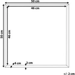 BELIANI Miroir En Plastique Blanc 50x50 - Blanc 9 BELIANI Miroir En Plastique Blanc 50x50 - Blanc -Miroir Soldes Boutique 15680230 3
