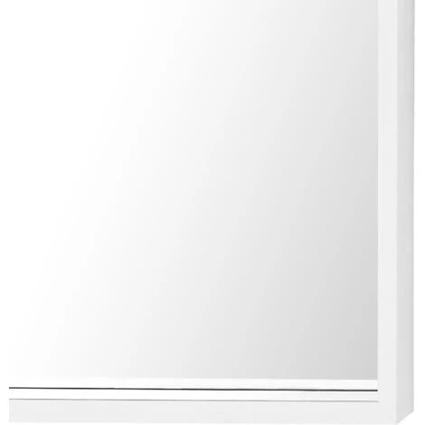 BELIANI Miroir En Plastique Blanc 50x50 - Blanc 7 BELIANI Miroir En Plastique Blanc 50x50 - Blanc – Image 5