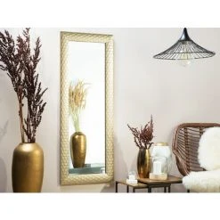 BELIANI Miroir En Plastique Doré 130x50 - Doré 6 BELIANI Miroir En Plastique Doré 130x50 - Doré -Miroir Soldes Boutique 15680243 2