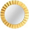 HEART OF THE HOME Miroir Rond En Métal Design Flora - Diam. 80 - Or