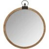 Miroir Mural En Bois Et Verre Coloris Marron - L.74 X L.7,5 X H.85,8 Cm -PEGANE- -Miroir Soldes Boutique 15923059 1