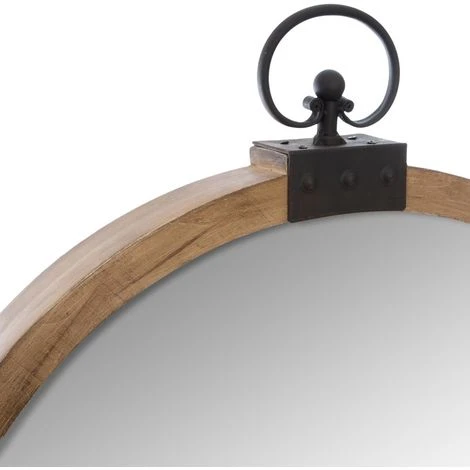 Miroir Mural En Bois Et Verre Coloris Marron - L.74 X L.7,5 X H.85,8 Cm -PEGANE- 4 Miroir Mural En Bois Et Verre Coloris Marron - L.74 X L.7,5 X H.85,8 Cm -PEGANE- – Image 2