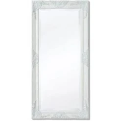 ASUPERMALL Miroir Mural Style Baroque 100 X 50 Cm Blanc