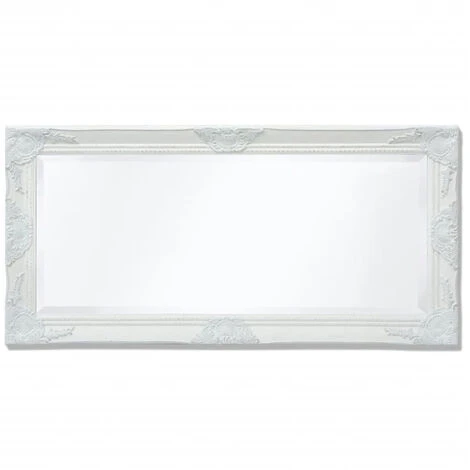 ASUPERMALL Miroir Mural Style Baroque 100 X 50 Cm Blanc 7 ASUPERMALL Miroir Mural Style Baroque 100 X 50 Cm Blanc – Image 5