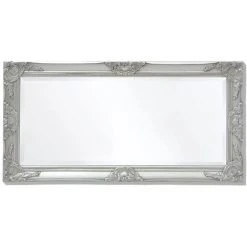 ASUPERMALL Miroir Mural Style Baroque 100 X 50 Cm Argente -Miroir Soldes Boutique 16673562 3
