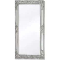 ASUPERMALL Miroir Mural Style Baroque 100 X 50 Cm Argente -Miroir Soldes Boutique 16673562 4