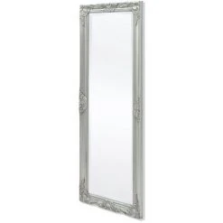 ASUPERMALL Miroir Mural Style Baroque 140 X 50 Cm Argente -Miroir Soldes Boutique 16673569 4