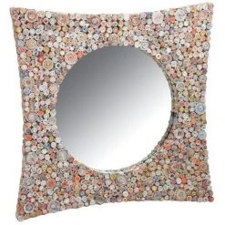 AUBRY GASPARD Miroir Carré Incurvé En Papier Recyclé Multicolore - Multicolore