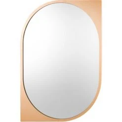 BELIANI Miroir En Métal Doré 90x65 - Doré