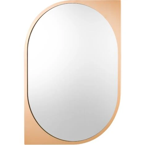 BELIANI Miroir En Métal Doré 90x65 - Doré 3 BELIANI Miroir En Métal Doré 90x65 - Doré