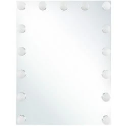 BELIANI Miroir En Métal Argenté 50x40 - Argenté