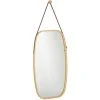 Relaxdays Miroir Ovale Mural Suspendu, Glace Décorative à Suspendre En Bambou, Chambre, Salon, HxL 76,5 X 43,5cm, Nature -Miroir Soldes Boutique 16960953 1