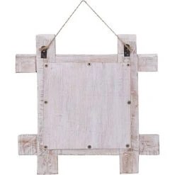 Miroir à Bûches Blanc 50x50 Cm Bois De Récupération Massif VidaXL 9 Miroir à Bûches Blanc 50x50 Cm Bois De Récupération Massif VidaXL -Miroir Soldes Boutique 16978493 3