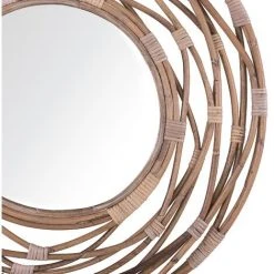 BELIANI Miroir En Rotin Marron 75x75 - Marron 10 BELIANI Miroir En Rotin Marron 75x75 - Marron -Miroir Soldes Boutique 17553894 4