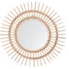 BELIANI Miroir En Rotin Beige 76x76 - Beige -Miroir Soldes Boutique 17553930 1