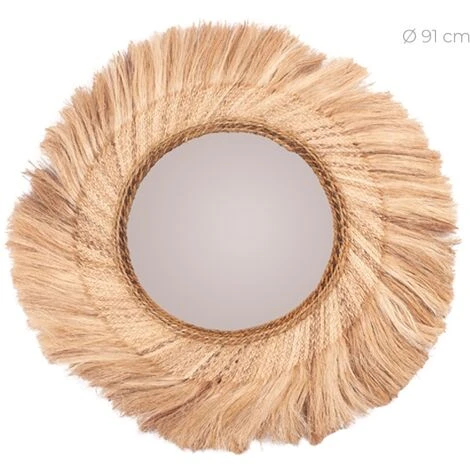 RENDEZ VOUS DéCO Miroir Alaia En Matière Naturelle ∅ 91 Cm - Beige 4 RENDEZ VOUS DéCO Miroir Alaia En Matière Naturelle ∅ 91 Cm - Beige – Image 2