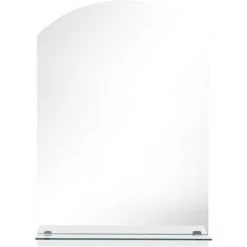 VidaXL Miroir Mural Avec étagère 50x70 Cm Verre Trempé - Argent -Miroir Soldes Boutique 18425839 3