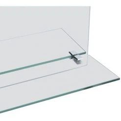 VidaXL Miroir Mural Avec étagère 50x70 Cm Verre Trempé - Argent -Miroir Soldes Boutique 18425839 4