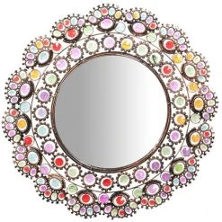 BISCOTTINI Miroir Mural à Accrocher Ronde De 61 Cm De Diamètre -Miroir Soldes Boutique 18526656 2