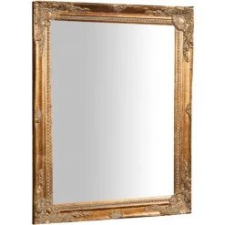 BISCOTTINI Miroir Mural à Accrocher Vertical/horizontal L36,5xPR3xH47 Cm Finition Or Antique