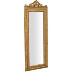 BISCOTTINI Miroir Mural à Accrocher Avec Finition Blanc Antique L35xPR2xH90 Cm