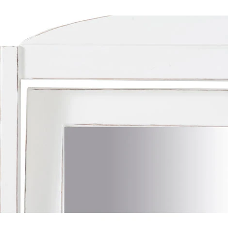BISCOTTINI Miroir Pivotant Au Sol En Bois Massif De Tilleul Massif, Finition Blanc Antique L61xPR45xH172 Cm Made In Italy 5 BISCOTTINI Miroir Pivotant Au Sol En Bois Massif De Tilleul Massif, Finition Blanc Antique L61xPR45xH172 Cm Made In Italy – Image 3