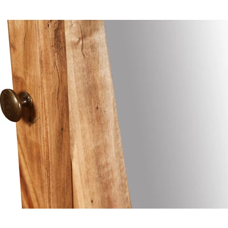 BISCOTTINI Miroir Pivotant Monté Au Sol En Bois Massif De Tilleul Finition Naturelle L61xPR45xH172 Cm Made In Italy 6 BISCOTTINI Miroir Pivotant Monté Au Sol En Bois Massif De Tilleul Finition Naturelle L61xPR45xH172 Cm Made In Italy – Image 4