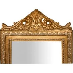 BISCOTTINI Miroir Au Sol Sur Pied L40xPR3xH140 Cm, Finition Dorée Antique -Miroir Soldes Boutique 18527555 3