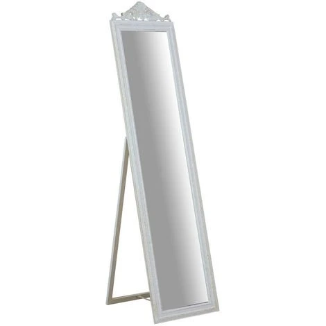 BISCOTTINI Miroir Au Sol Sur Pied Avec Finition Blanc Antique L43xPR3XH178 Cm 3 BISCOTTINI Miroir Au Sol Sur Pied Avec Finition Blanc Antique L43xPR3XH178 Cm