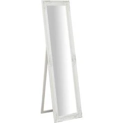 BISCOTTINI Miroir Au Sol Sur Pied Avec Finition Blanc Antique L44xPR3XH164 Cm