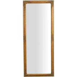 BISCOTTINI Miroir Mural à Accrocher Suspendu Vertical/horizontal L72xPR3xH180 Cm Finition Or Antique