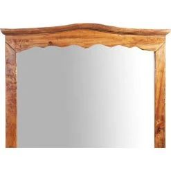 BISCOTTINI Miroir Mural à Accrocher En Bois Massif De Tilleul Finition Noyer L90 X PR5 X H83 Cm Made In Italy -Miroir Soldes Boutique 18527812 4