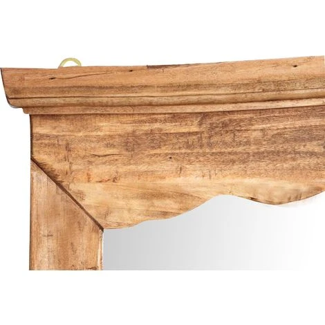 BISCOTTINI Miroir Mural à Accrocher En Bois Massif De Tilleul Finition Naturelle L90 X PR5 X H83 Cm Made In Italy 6 BISCOTTINI Miroir Mural à Accrocher En Bois Massif De Tilleul Finition Naturelle L90 X PR5 X H83 Cm Made In Italy – Image 4