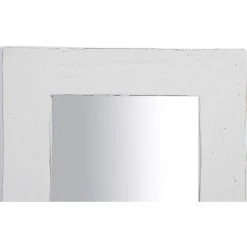BISCOTTINI Miroir Mural à Accrocher Rectangulaire En Bois Massif De Tilleul Finition Blanche Antique L 50 X PR3 X H70 Cm Made In Italy -Miroir Soldes Boutique 18527969 4
