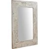 BISCOTTINI Miroir Mural à Accrocher Rectangulaire En Bois Massif De Tilleul Finition Crème L 50 X PR3 X H70 Cm Made In Italy -Miroir Soldes Boutique 18527972 1