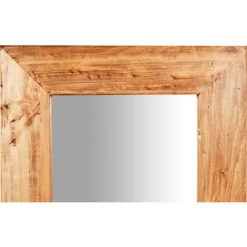 BISCOTTINI Miroir Mural à Accrocher Rectangulaire En Bois Massif De Tilleul Finition Naturelle L 50 X PR3 X H70 Cm Made In Italy -Miroir Soldes Boutique 18527973 5