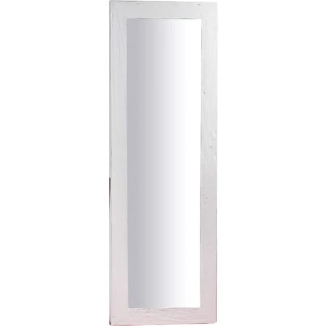 BISCOTTINI Miroir Mural à Accrocher Rectangulaire En Bois Massif De Tilleul Finition Blanche Patinée L60 X PR3 XH 180 Cm Made In Italy 4 BISCOTTINI Miroir Mural à Accrocher Rectangulaire En Bois Massif De Tilleul Finition Blanche Patinée L60 X PR3 XH 180 Cm Made In Italy – Image 2